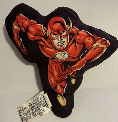 Almohada decorativa en forma de flash DC Comics Liga de la Justicia negra roja Foto 1 de 3