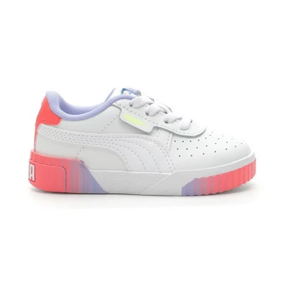 PUMA Cali Lollipop Perforated Lace Up  Toddler Girls White Sneakers Casual Shoes - Image 1 of 4