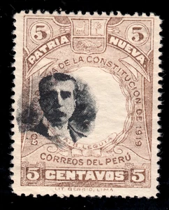 Peru 182 *, 5 C. Präsident Leguia, Mittelstück stark verschoben,postfrisch - Bild 1 von 1