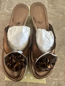 Lindsay Phillips Switch Flops Wedge Sandals Size 9 Brown NEW Box - Picture 1 of 8