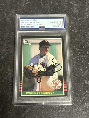 Roger Clemens Autographed 1985 Donruss RC Red Sox Yankees Blue Jays PSA - Image 1 of 3