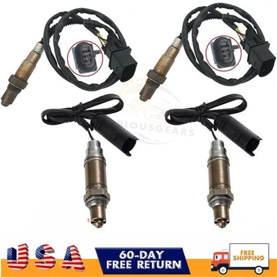 4X Oxygen Sensor For BMW 745I 745LI 4.4L V8 2002 2003 2004 2005 Up+Downstream - Imagem 1 de 4