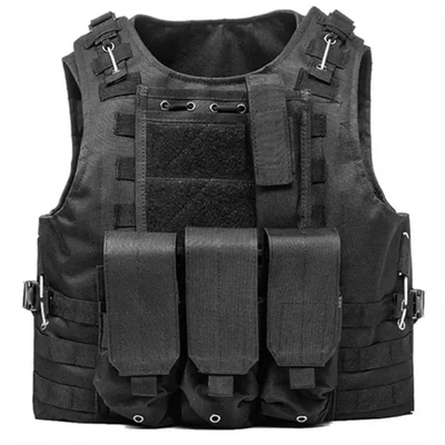 Tactical Vest MOLLE Plate Carrier Adjustable With Quick Release and 5 pouches - Image 1 of 4