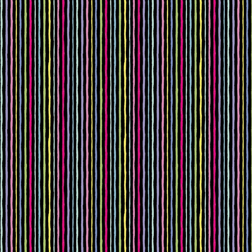 Parisian Stripe Multi color 44" fabric by Benartex, 16459-12, Cats in Paris - Image 1 of 1
