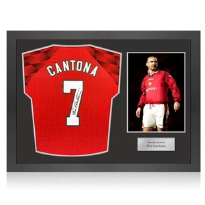 Eric Cantona Signed Manchester United 1998 Home Football Shirt. Icon Frame - Picture 1 of 5