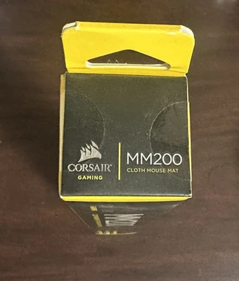 CORSAIR MM200 - Cloth Medium Mouse Pad Black Yellow Stripe Model CH-9000099 New - image 1 of 4