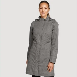 Eddie Bauer Mädchen unterwegs isolierter wasserdichter Trenchcoat anthrazit Größe PL - Bild 1 von 14