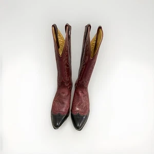 Wrangler Spectator Men's Burgundy Vintage Western Boots 9.5 D 1875 - Picture 1 of 11