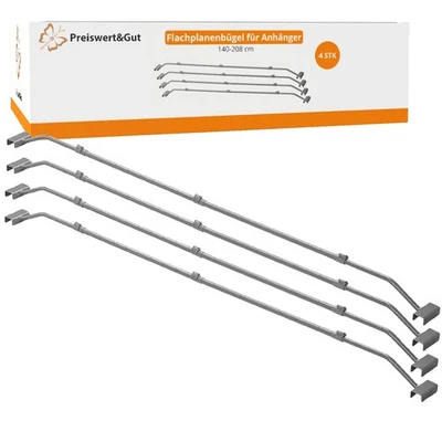4x Flachplanenbügel Anhänger 152–220cm Flachplanspanner für Anhängerplanen 2025  - Bild 1 von 4