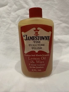 Vintage Jamestowne Fine Furniture Polish Lemon Oil & Wax 9 Oz Open Almost Full - Picture 1 of 4