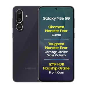Samsung Galaxy M56 5G (Black, 8 GB RAM, 256GB Storage) Gorilla Glass Victus+ - Picture 1 of 8