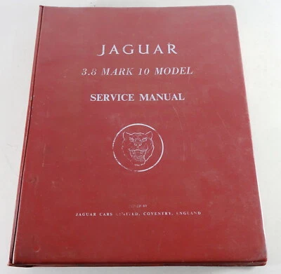 Manuale Officina/Manuale di Servizio Jaguar Mark 10 / Mk. X 3,8 Litro Engl - Immagine 1 di 4