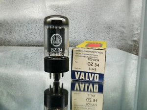 1x GZ34 Valvo Mullard f32-B1J1 Code Military Röhre Tube NEW in Box 2 - Bild 1 von 3