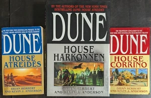 Dune Prequel Trilogy House of Harkonnen / Atreides / Corrino 1-3 Set 3 Book Lot - Picture 1 of 3