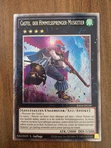 Yu-Gi-Oh! RA04-DE230 Castel der Himmelssprenger-Musketier Plat SecR NM 1s - Bild 1 von 1