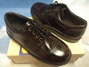 Scott David Burgundy Cuero Punta de Ala Encaje Oxford Vestido Zapato Niño Pequeño Talla 11.5,12 - Imagen 1 de 4