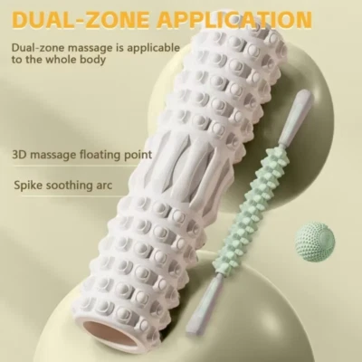 Deep Tissue Massage Roller Set with Dual Zone Pillar for Yoga/Muscle Recovery - image 1 of 4