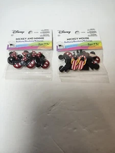 Dress It Up Lot Of 2 Mickey And Minnie Disney Buttons - Picture 1 of 2