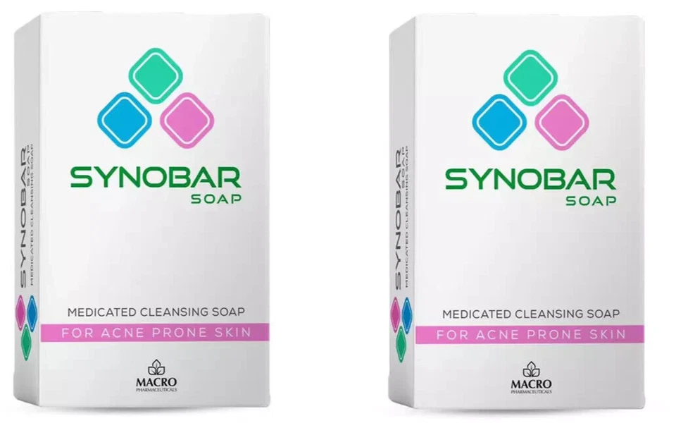 Synobar Soap cleansing and purifying acne prone skin 100 gm × 2 Pack - Image 1 of 1