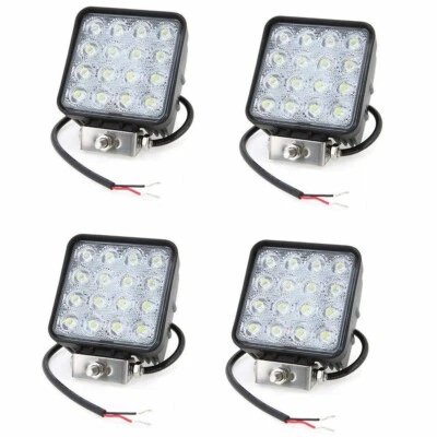 4X 48W LED LUCE LAMPADA FARO DA LAVORO 12V FARETTO AUTO BARCA FUORISTRADA - Immagine 1 di 4