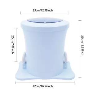 Mini Dryer Portable Compact Clothes Spin Dryer Manual Home Laundry Dryer Blue - Picture 1 of 12