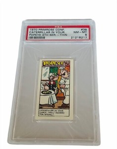Popeye Primrose Sweet Card 1961 Olive Oyl Oscar Wimpy Pea #38 PSA 8 Rough House