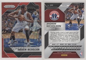2016-17 Panini Prizm Ruby Wave Prizm Andrew Nicholson #299