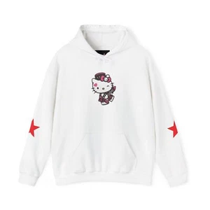 Cute Hello Kitty Hoodie with Red Stars, Cozy Sweatshirt for Fans, Perfect for - Picture 1 of 5