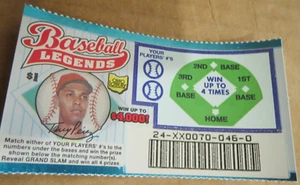 1999 Ohio RARE Sample Lottery Ticket of Tony Perez of the Cincinnati Reds - Bild 1 von 2