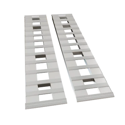 72''x15'' Aluminum Trailer Ramps 8500LBS Car Trailer Truck Hook End 2 Ramps - Image 1 of 4