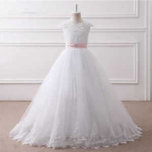 Flower Girl Dress Kid Party Pageant Princess Formal Bridesmaid Wedding - Picture 1 of 7
