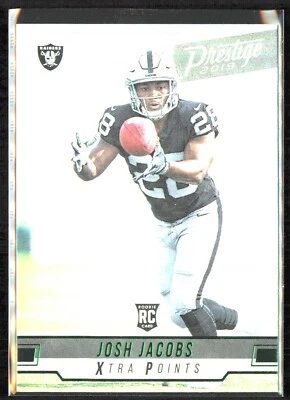 Josh Jacobs 2019 Prestige Xtra Points Green Foil  #240 RC Rookie Raiders! - Image 1 of 2