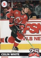 Colin White 2006-07 New Jersey Devils 25th Anniversary Team Issue