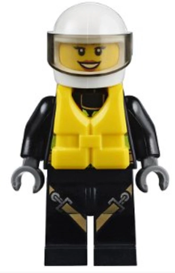 LEGO MINIFIGURE CITY FEMALE FIREFIGHTER USED CONDITION CTY0640!! - Image 1 of 1