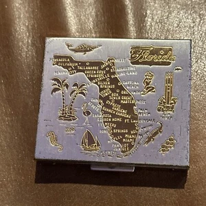 Seltener Vintage Sammler Florida Metall Damen kompakt -unbenutzt - Bild 1 von 12
