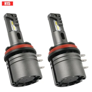 2pcs H15 LED Headlight Bulbs Kit Canbus Hi/Lo Beam Xenon White Light DHL - Picture 1 of 11