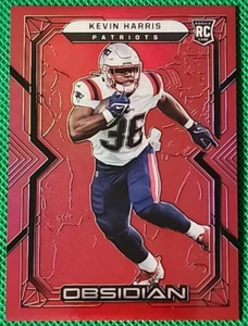 Kevin Harris /29 2022 Panini Obsidian #181 Rookie RC Red Flood SSP NE Patriots - Imagen 1 de 2