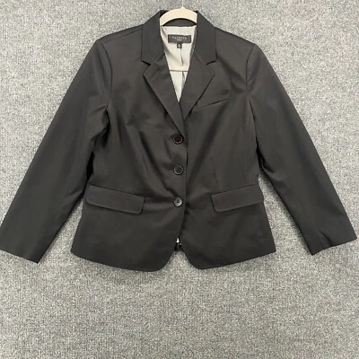 Talbots Blazer Jacket 10P Petite Black Single Button Up Office Career Classic - Image 1 of 4