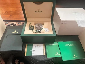 Rolex Oyster Perpetual 116000 Rhodium Oyster Bracelet with Silver Bezel - Picture 1 of 10