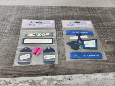 Lot Scrapbooking 3D Stickers Grad Graduation High School College Retired NEW 29 - Image 1 of 4