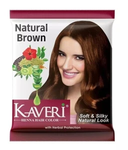 Kaveri Henna Natural Brown Based Hair Color For Men & Women No Ammonia 15gm FS - Picture 1 of 4