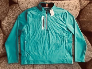 Peter Millar Crown Sport Golf Hybrid 1/4 Zip Pullover Size 2XL Green NWT $200.00 - Picture 1 of 8