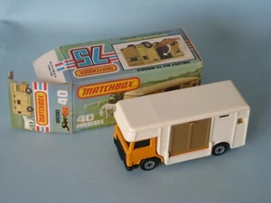 Matchbox Superfast 40 Bedford Horse Box Orange Cab Beige Brown Boxed Lesney Pony - Picture 1 of 3