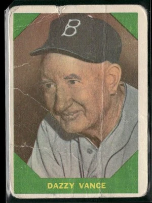 1960 Fleer Baseball Greats #51 Dazzy Vance (low grade:Auth-GD) - Image 1 of 2