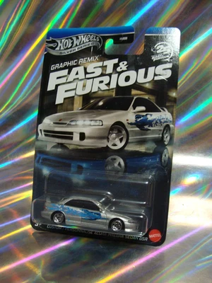 Acura Integra Sedan GSR Graphic Remix Fast & Furious 🔥🏆🔥HW confezione originale/nuovo 1:64 - Immagine 1 di 2