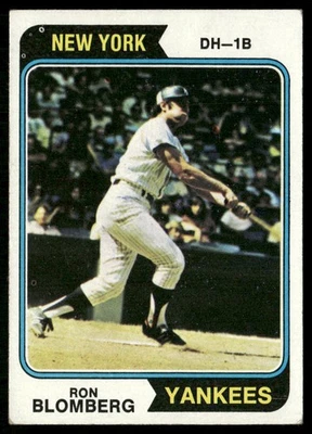 Ron Blomberg 1974 Topps #117 New York Yankees VG - Image 1 of 2