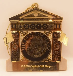 2010 CAPITAL GIFT SHOP STATE OF TEXAS CHRISTMAS ORNAMENT 3" (READ) - Picture 1 of 2