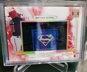 2024 Impeccable Elijah Green Washington Nationals SSP Superman Logo Glove #3/5 - Picture 1 of 5