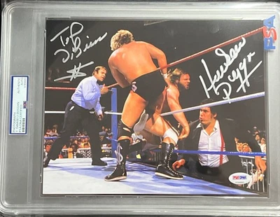 Ted DiBiase Jim Hacksaw Duggan AUTO PSA DNA 8x10 Photo Hard Signed Wrestling - Image 1 of 4
