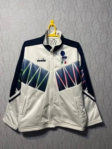 Vintage Diadora FIGC Italy Track Jacket 1994 FIFA World Cap Football Soccer Top - Picture 1 of 12